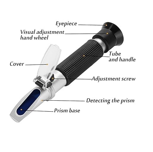 True Sense Portable Handheld Refractometer 0-100% Salinity Meter, RHS-100