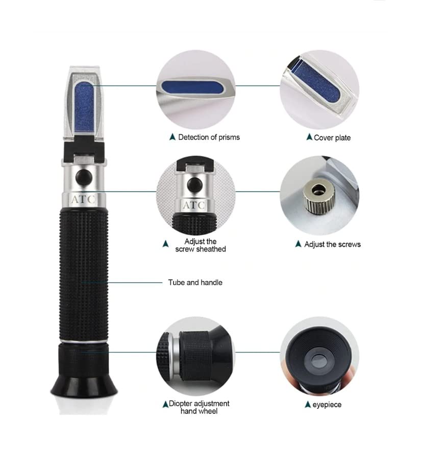True Sense Portable Handheld Refractometer 0-100% Salinity Meter, RHS-100