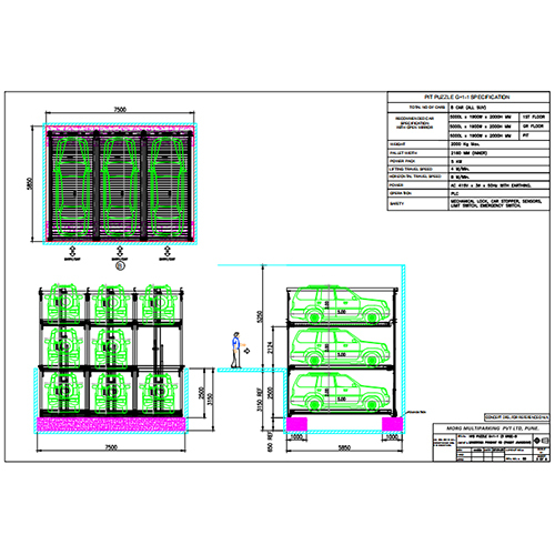 Pit Puzzle G+1-1 3 Grid 8 Cars