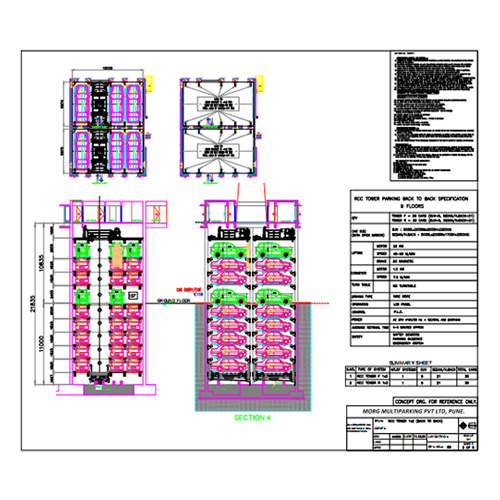 1 X 2 52 Cars Back To Back Tower Parking Cars
