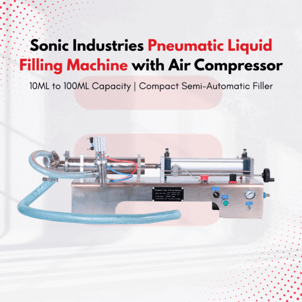 Penumatic liquid filling machine Single head 10 to 100ml
