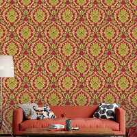 Bm5008-p08 Blossom Wallpaper - Vinyl, 0.53x10m, Cream/beige | Fire-retardant, Moisture-proof, Textured Floral Design