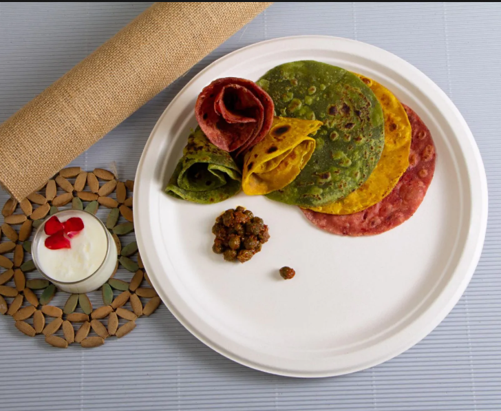 Round 10" - Bagasse Material, Eco-friendly Design For Sustainable Dining | Ideal For Parties And Catering Events