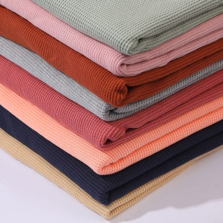 Waffle Poly Lycra Fabric