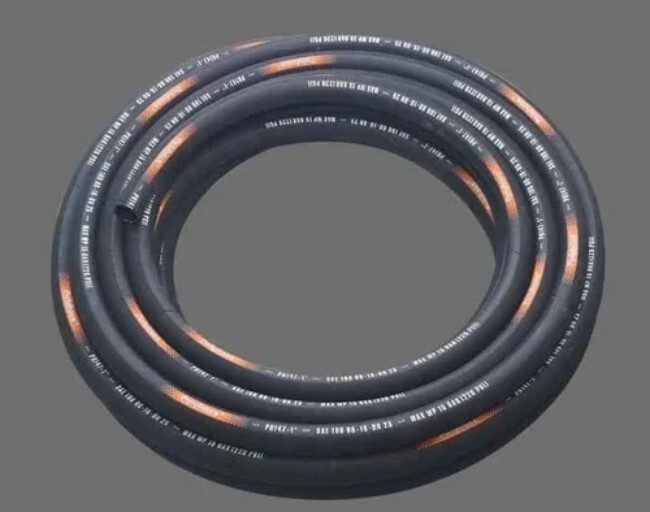 R6 Nylon Braided Rubber Hose Pipe - Color: Black