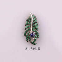 Peacock Feathers silver 925 pendant