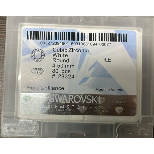 Swarovski White Round Cubic Zirconia Gemstone