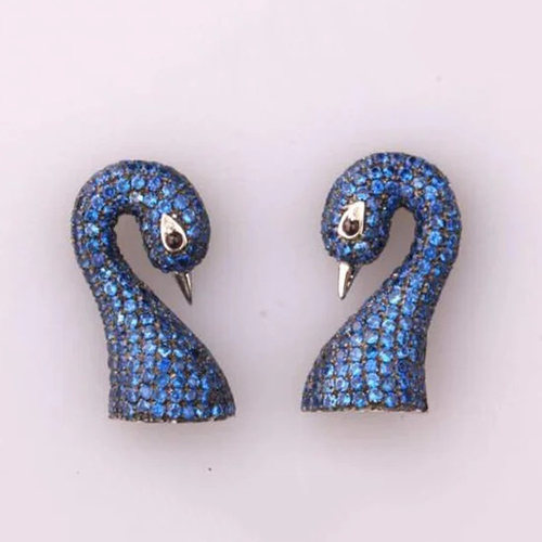 Stylish Silver Plated Peacock Statue Stylish Silver Plated Peacock Statue