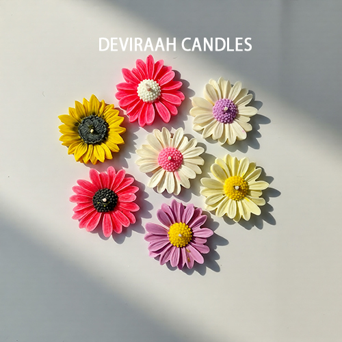 Daisy Decorative Candles Set