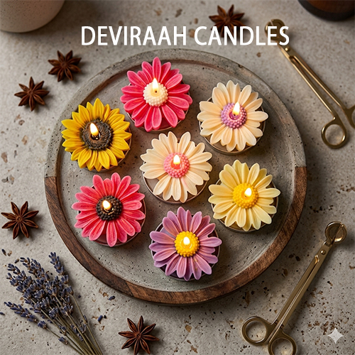 Daisy Decorative Candles Set