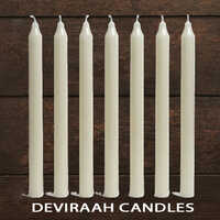 6-Inch Medium Plain White Stick Candles