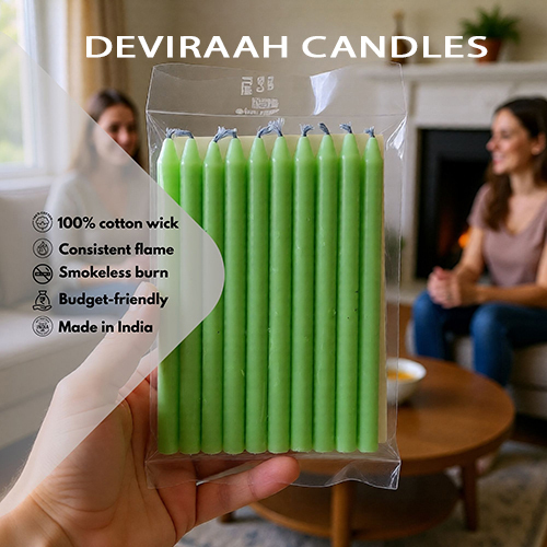 5inch Green Color Stick Candles