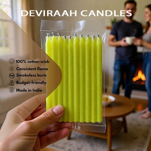 5inch Yellow Color Stick Candles