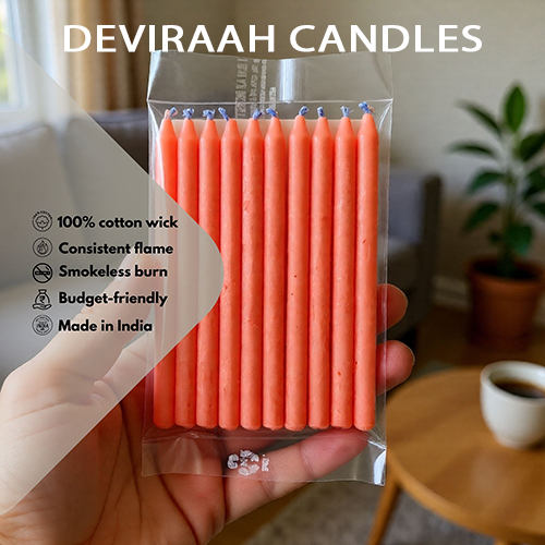 5inch Orange Color Stick Candles