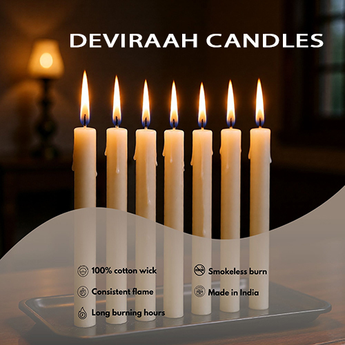 7inch White Plain Stick Candles