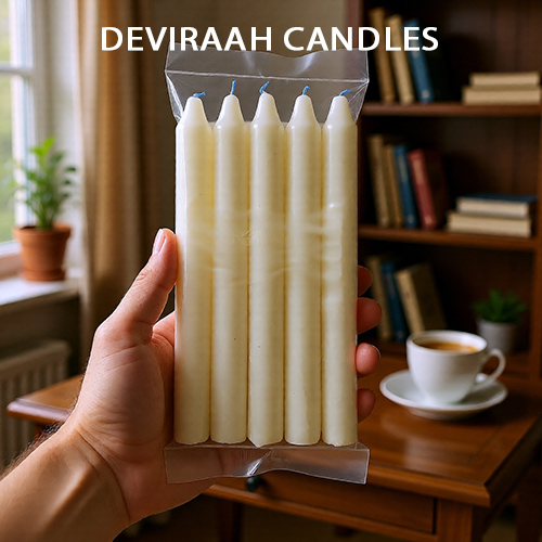 7inch White Plain Stick Candles