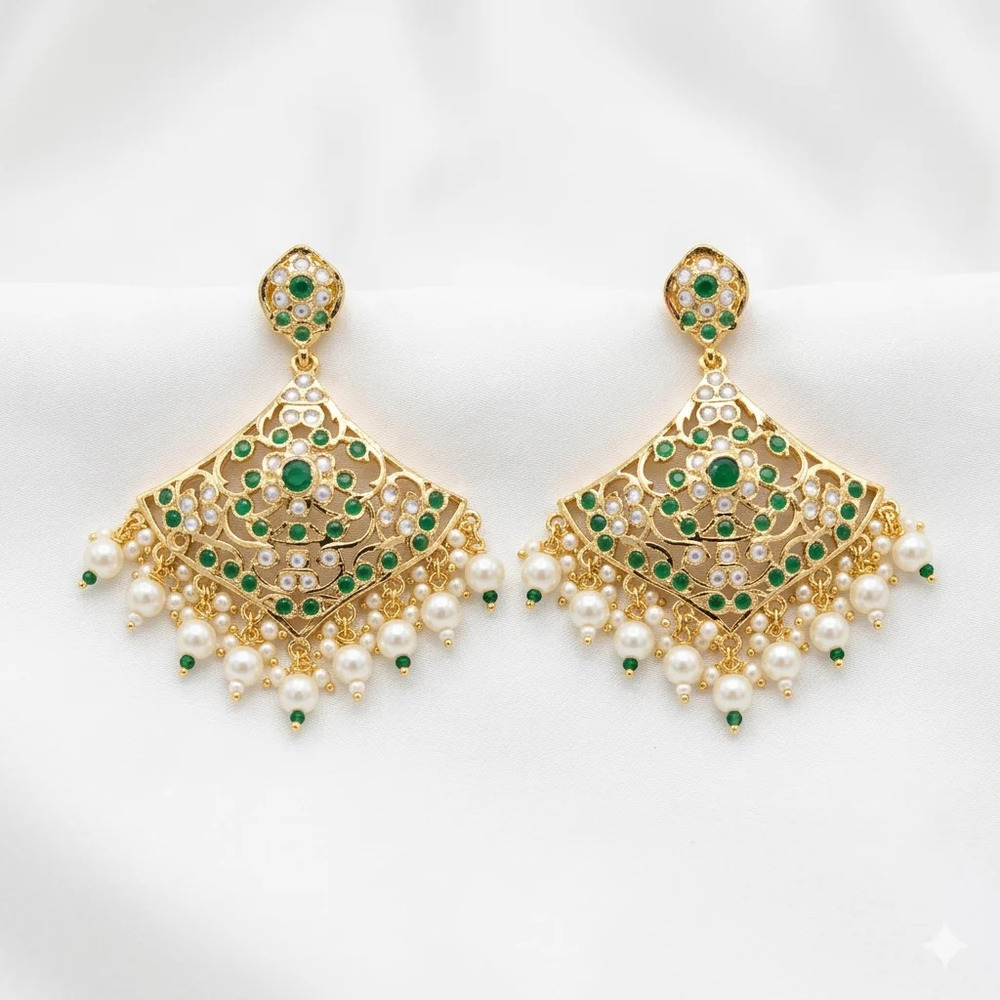 Gold Plated Jadaau Earrings