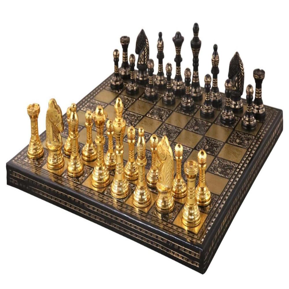 Brass Wooden Black Chess