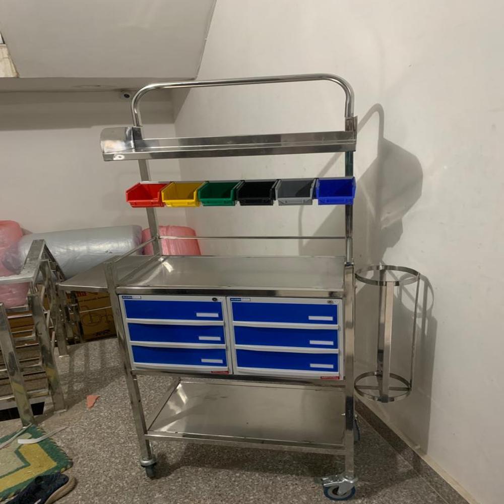 Stainless Steel Crash Cart Trolley