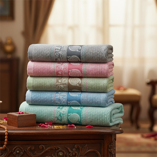 Maan mazhil Color Jacquard Cotton Towel