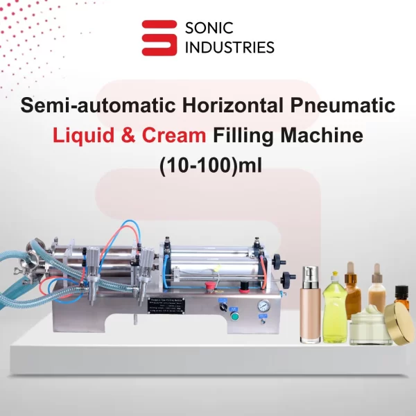 Penumatic liquid filling machine Double head 10 to 100ml