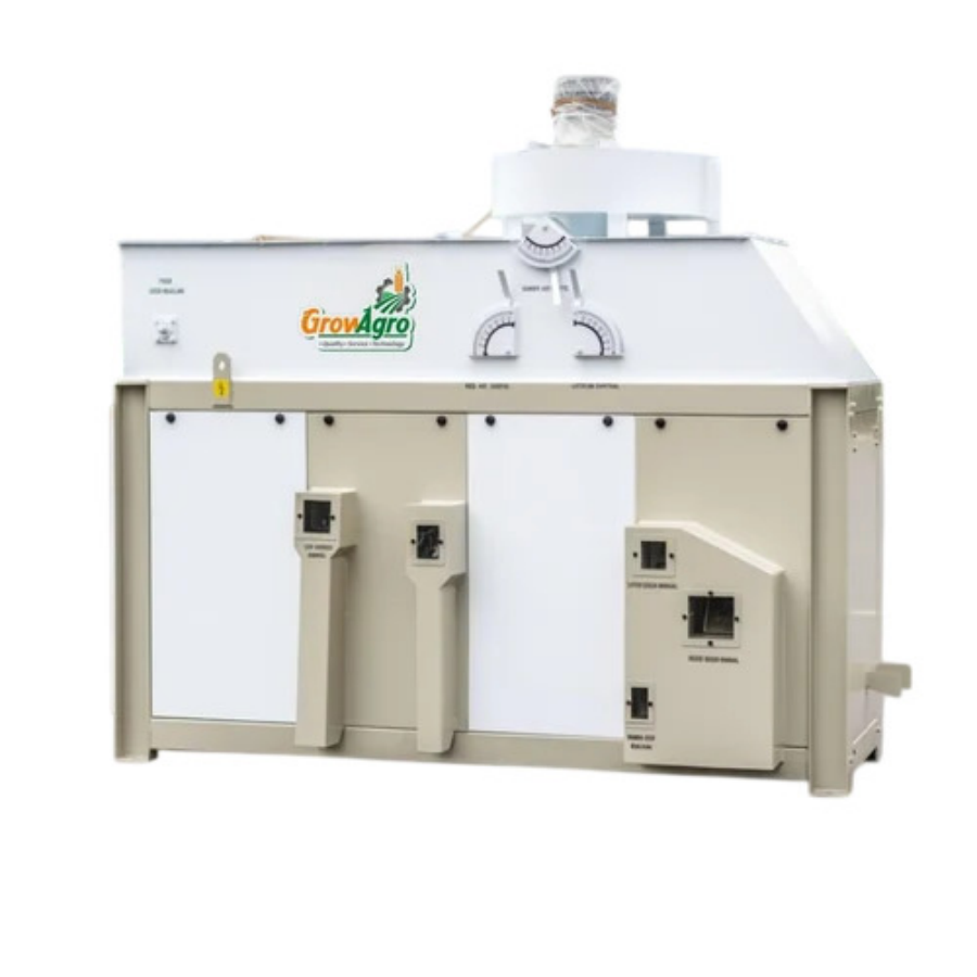 Seed Grader Cum Cleaner - Mild Steel, 6-10 TPH Capacity | Multi-Layer Screen, Inbuilt Aspirator, Mobile Wheels