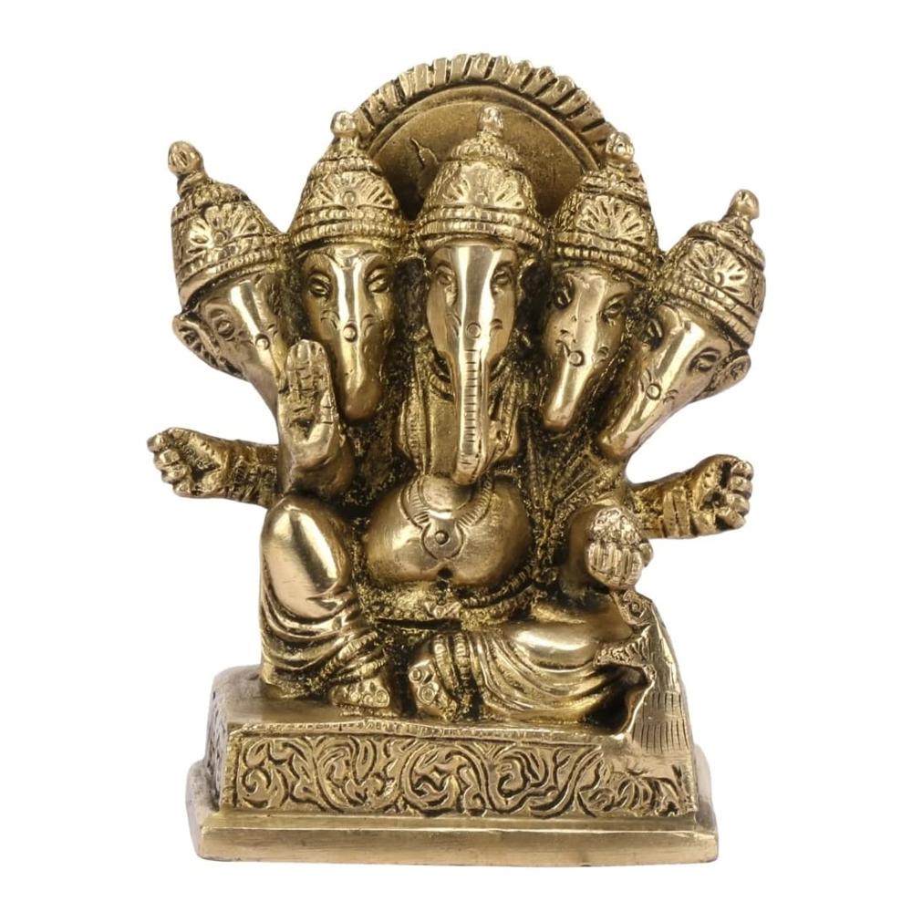 Brass Laxmi Ganesh on kamal Base