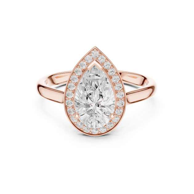 Round Brilliant Halo Pave Engagement Ring