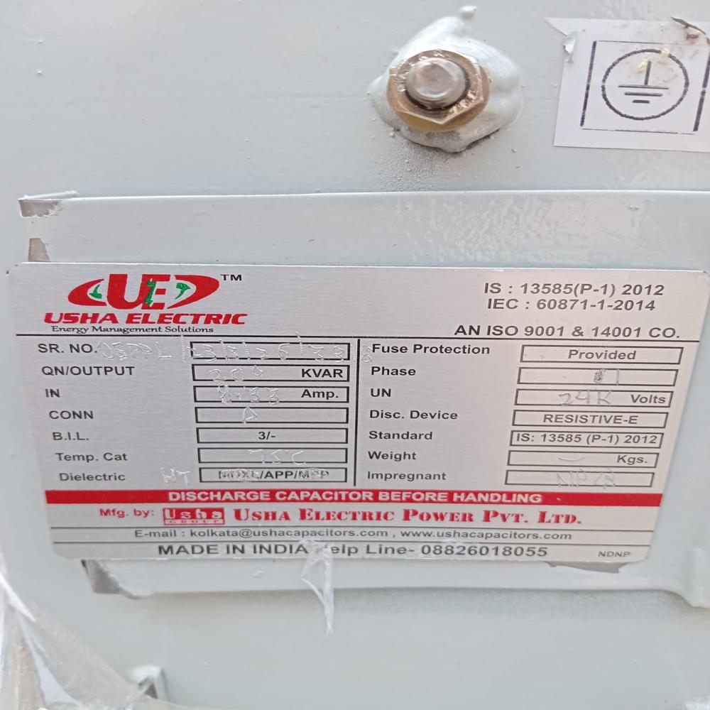 HT Capacitor 200 Kvar 24 Kv Single Phase