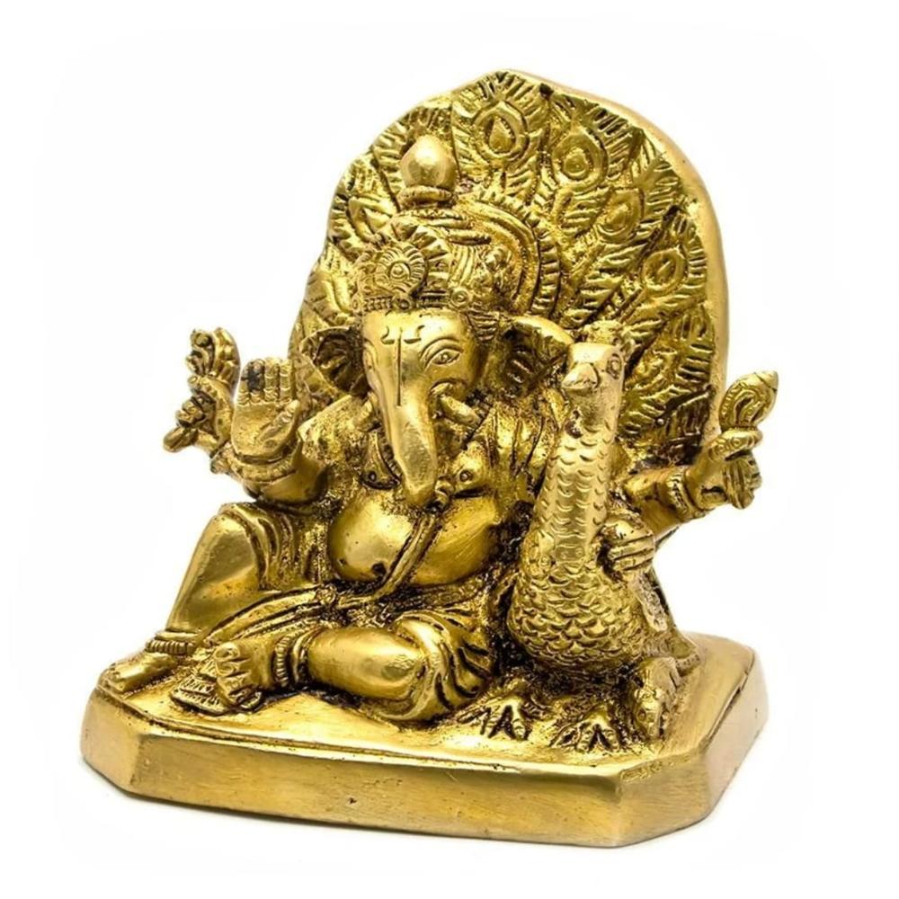 Brass Ganesha - Color: Golden