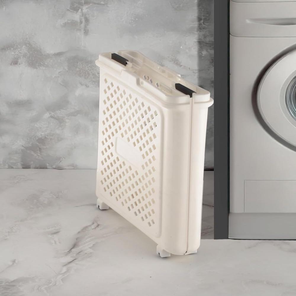 Laundry Basket with Wheels & Handle  Foldable Storage Solution  