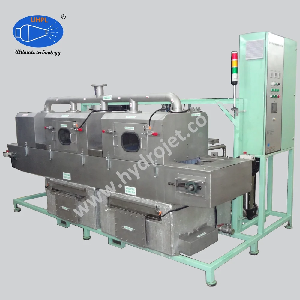 Three Phase Conveyor Parts Cleaning Machine 