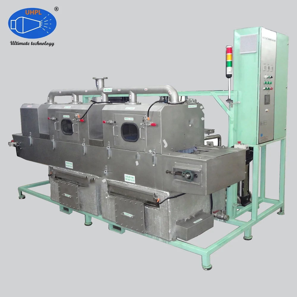 Three Phase Conveyor Parts Cleaning Machine