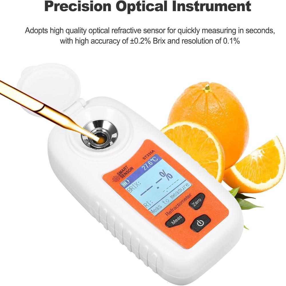 True Sense Digital Honey Refractometer 0-35% Smart Sensor ST335A Sugar Percent Tester ATC, ST335A