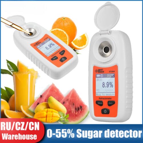 True Sense Digital Refractometer Smart Sensor ST355A Sugar Meter 0-55% Range Fruit Sweetness, ST355A