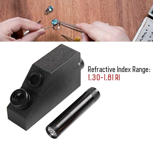 True Sense Jewelry Gem Refractometer Gemological 1.30-1.81 RI GR-701B, RHG-181