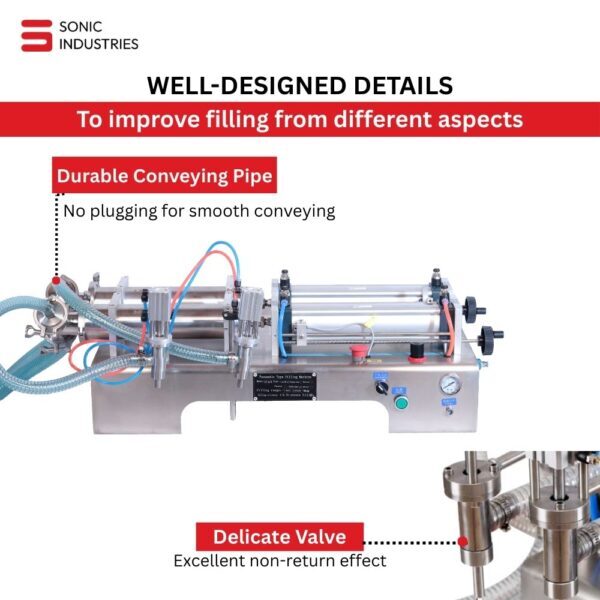 Penumatic liquid filling machine Double head  100 to 1000ml