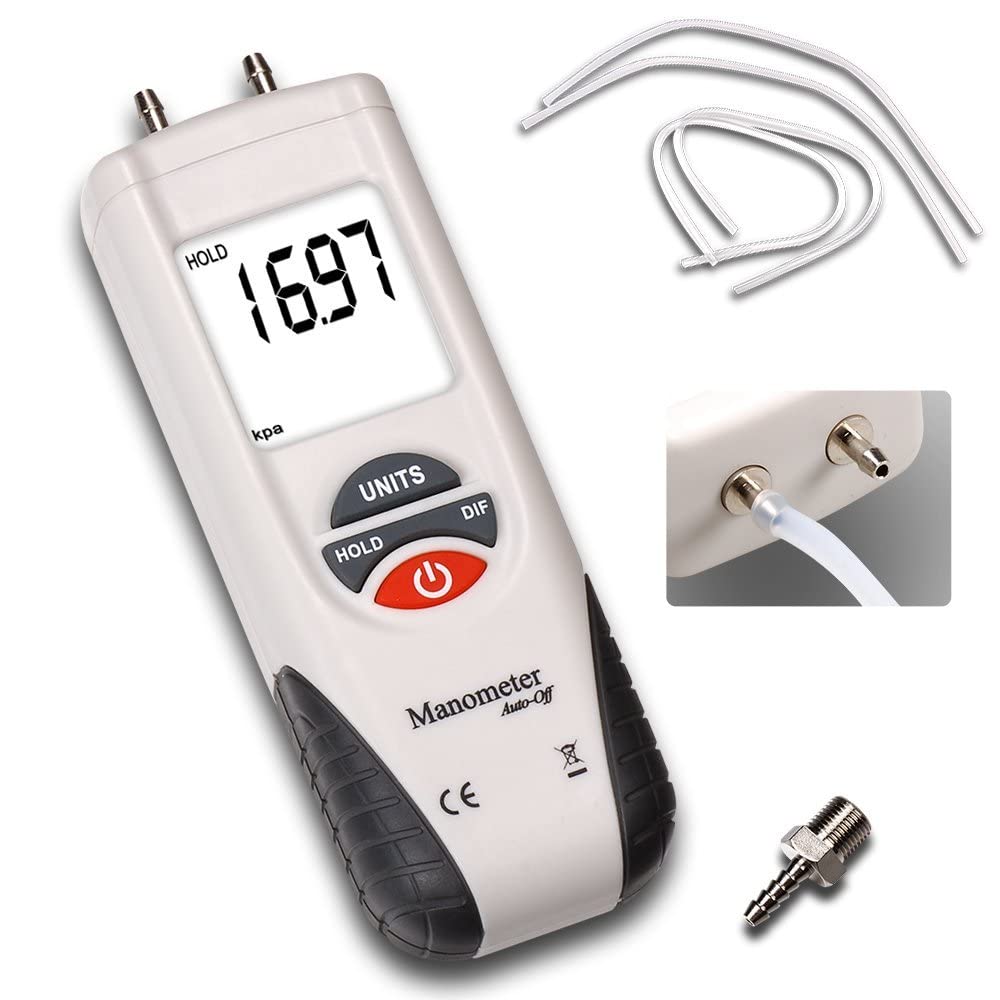 True Sense Digital Manometer 2 PSI Air Pressure Meter, HT-1890