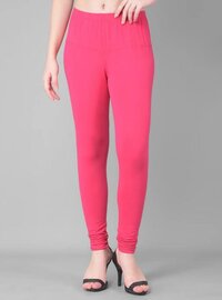 Cotton Lycra Comfort V Cut Churidar Leggings - Bust Size: N/a (not Applicable For Leggings)