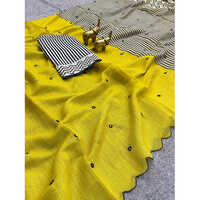 Soft Linen Cotton Digital Printed Saree