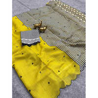 Soft Linen Cotton Digital Printed Saree