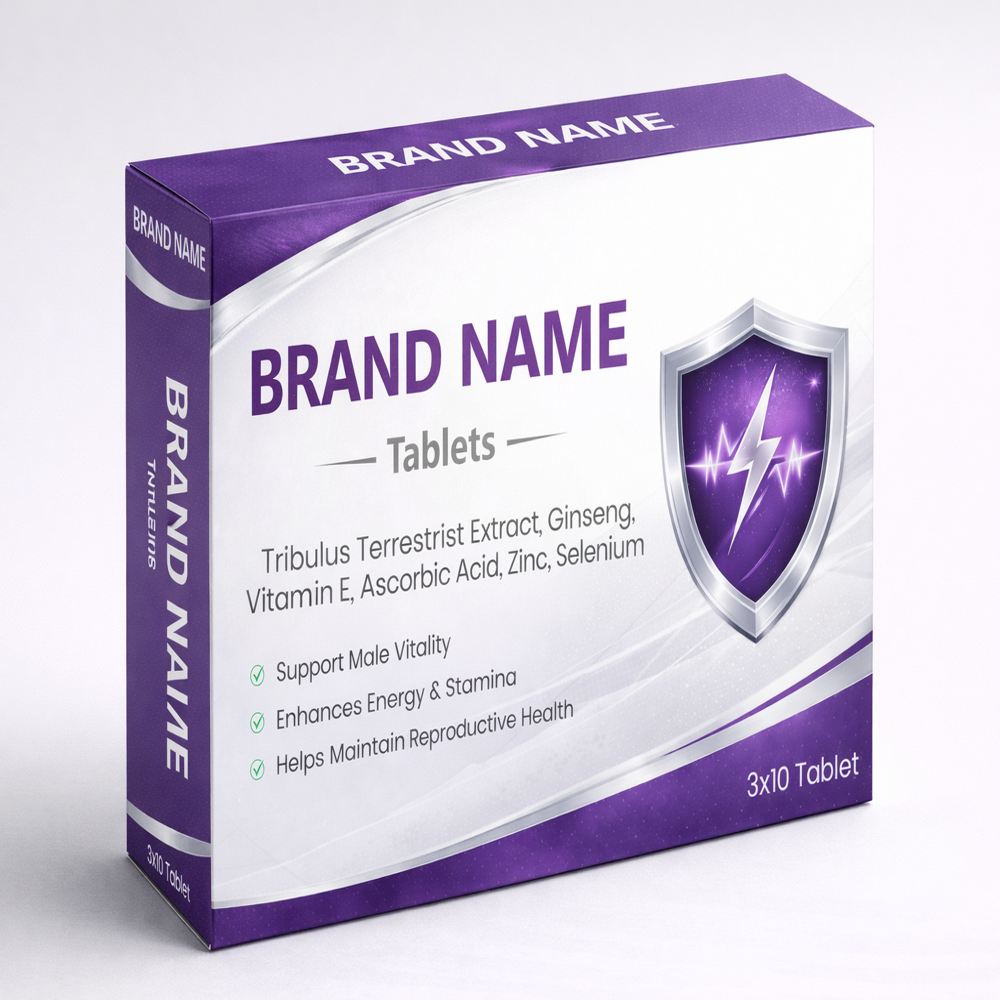 Tribulus Terrestrist Extract, Ginseng, Vitamin E, Ascorbic Acid, Zinc, Selenium Tablet