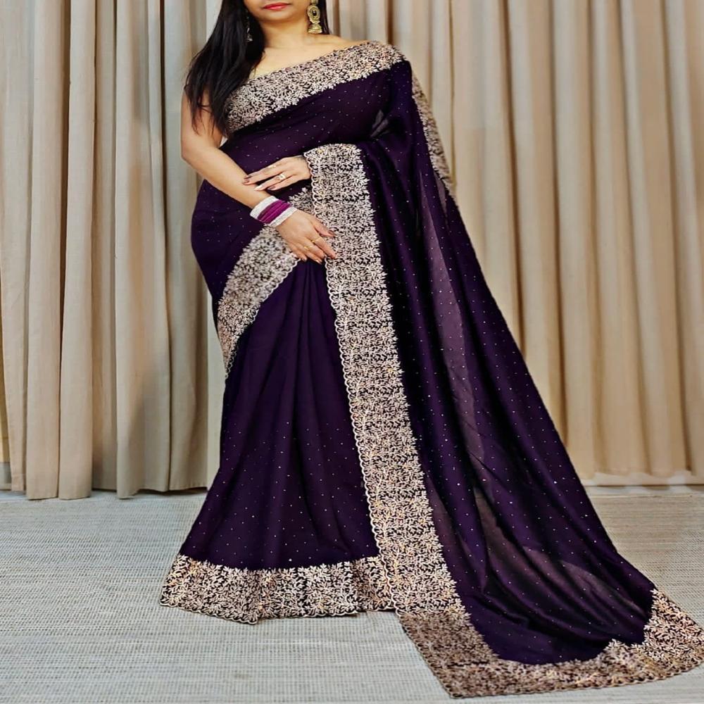 Vichitra Silk Saree - Color: Multicolor