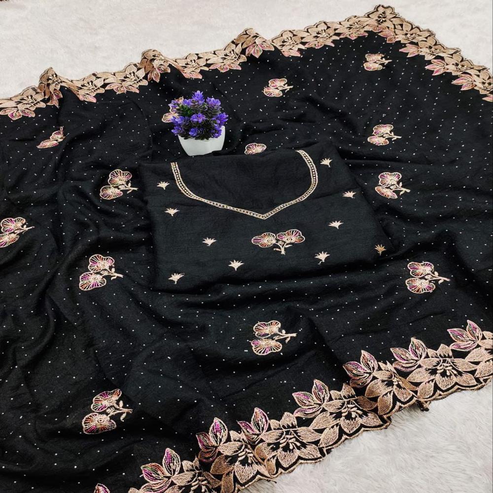 Vichitra Silk Saree - Color: Multicolor
