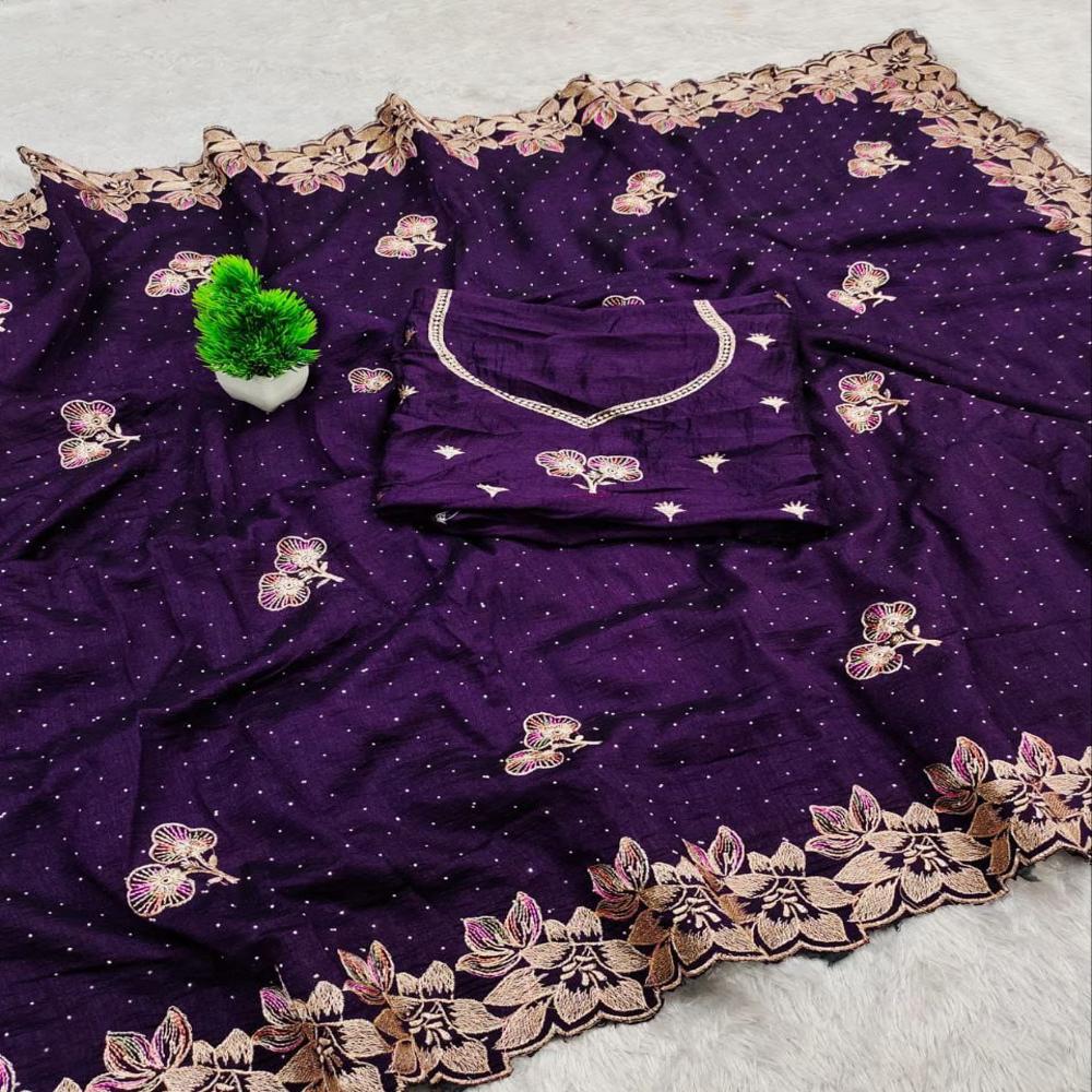 Vichitra Silk Saree - Color: Multicolor