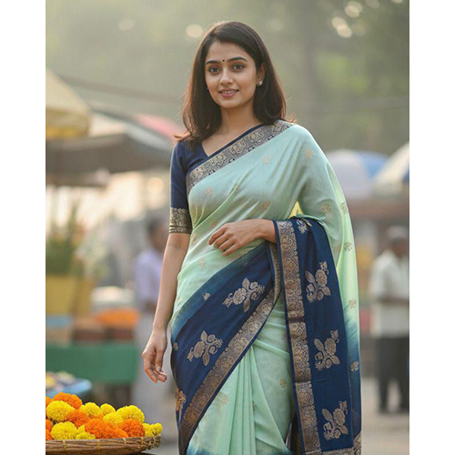 2D Pure Muslin Silk Shaded Saree