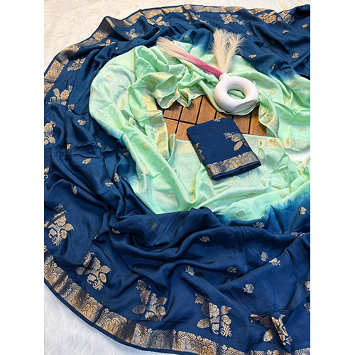 2D Pure Muslin Silk Shaded Saree