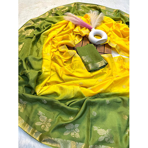 2D Pure Muslin Silk Shaded Saree