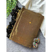 Raga Tissue With Handwork Sequence Saree
