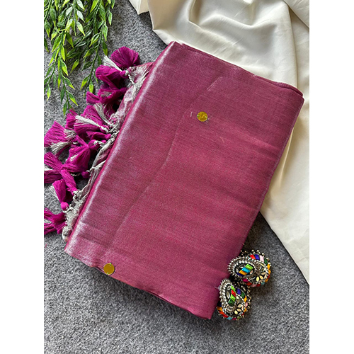 Raga Tissue With Handwork Sequence Saree